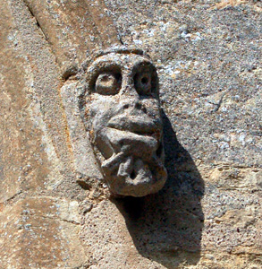 Head on a south aisle window May 2011